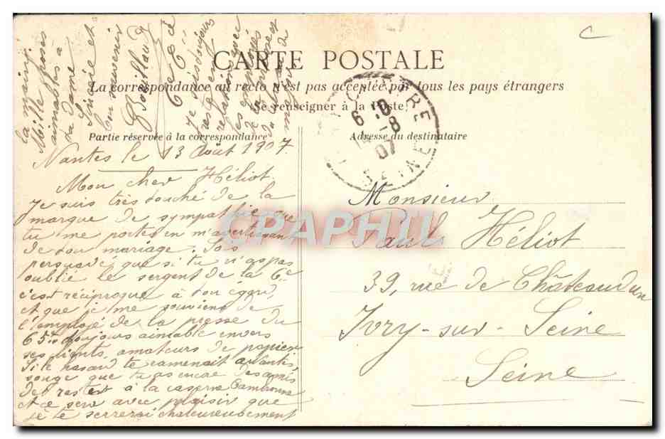 CPA Scene de Caserne La sortie de la soupe Militaria  — Verso
