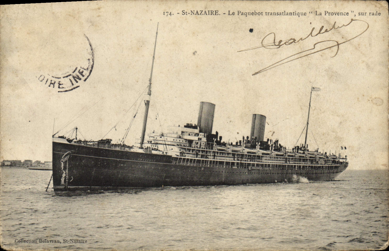 CPA St Nazaire La Paquebot Transatlantique La Provence 
