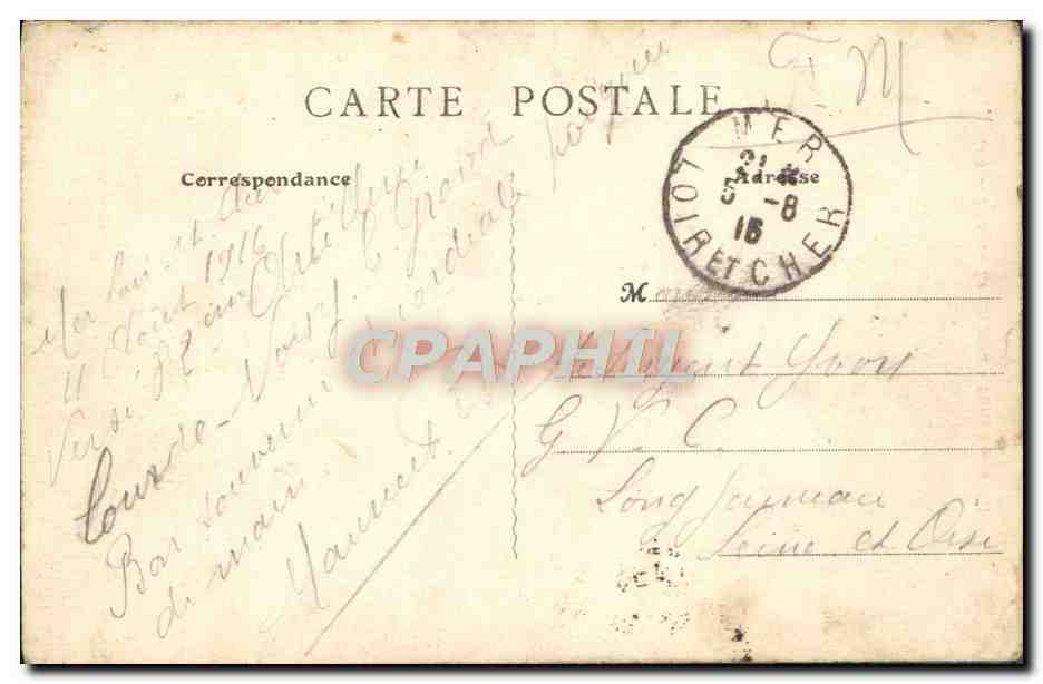 CPA Blois Le Chateau Porte Louis XII — Verso