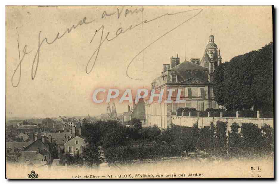CPA Blois l'Eveche Vue prise des Jardins