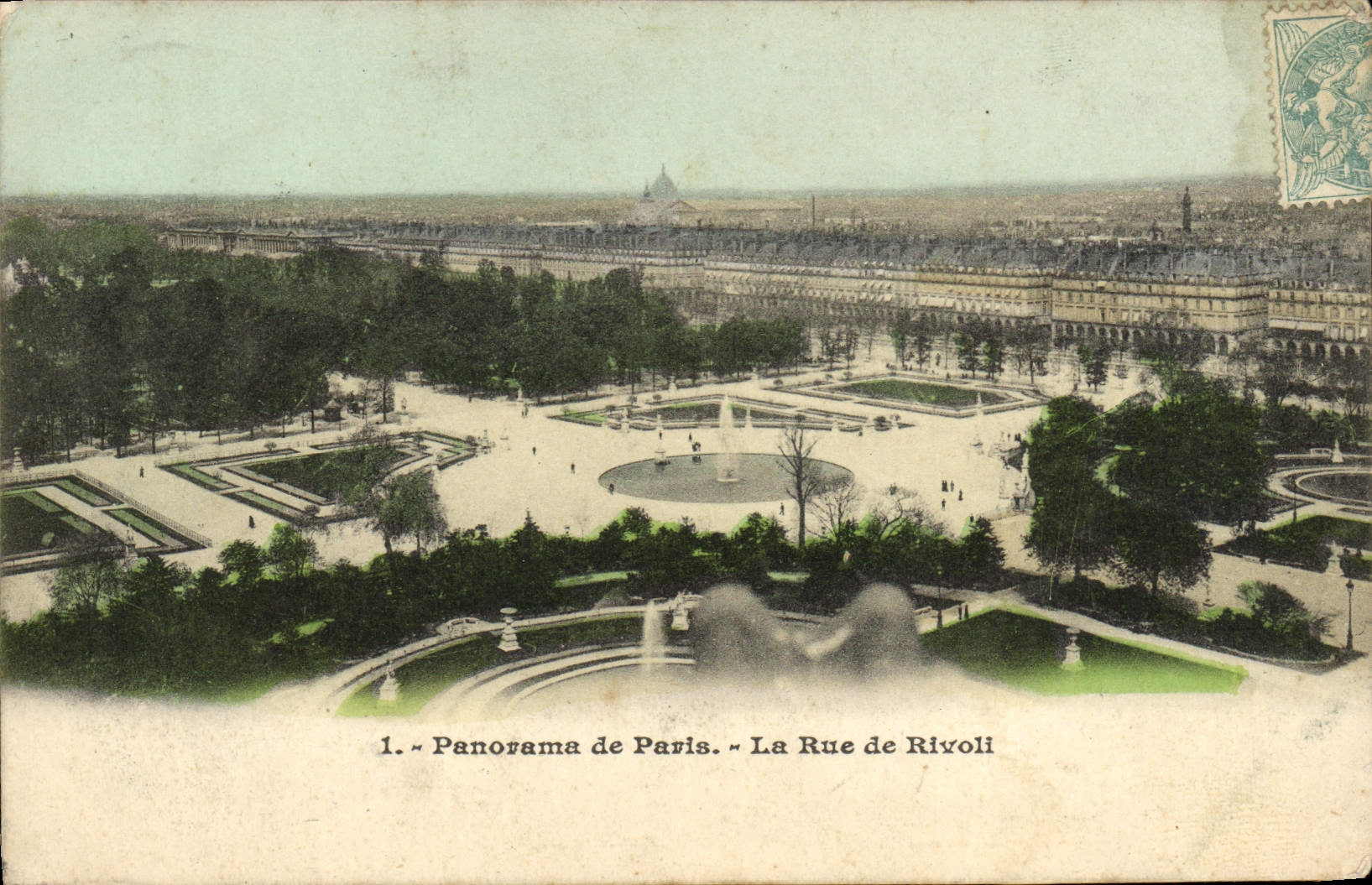 CPA Paris Panorama de Paris La Rue de Rivoli