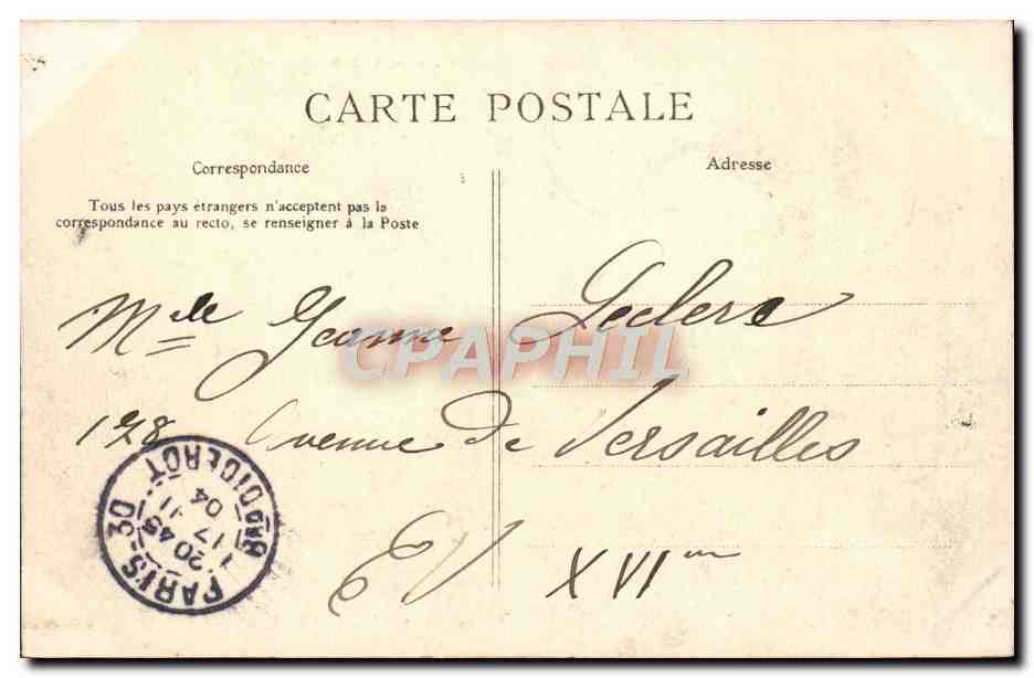 CPA Paris Jardin des Tualeries Le Tibre — Rückseite
