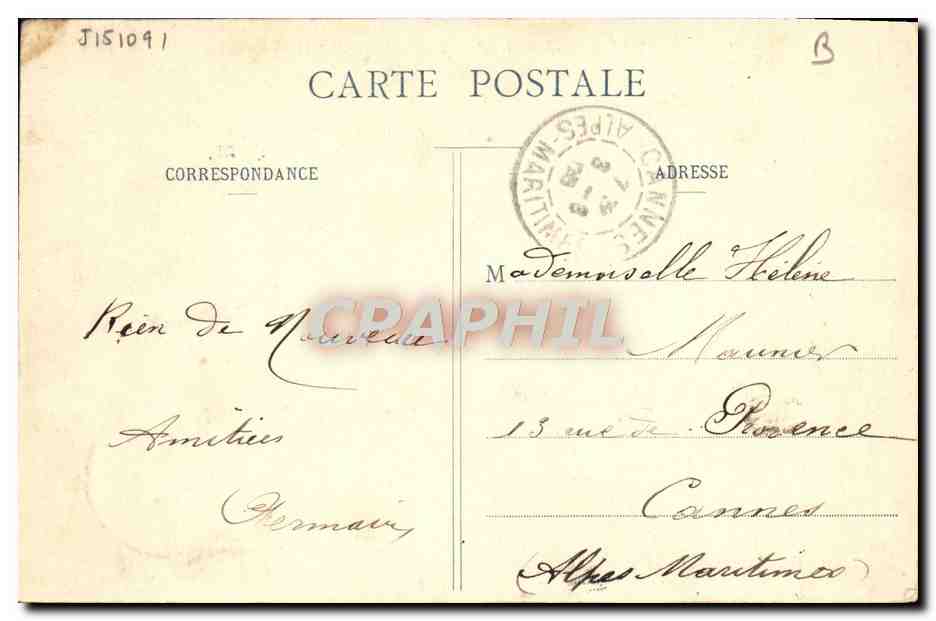 CPA Paris Le Jardin des Tuileries et la Rue de Rivoli — Rückseite