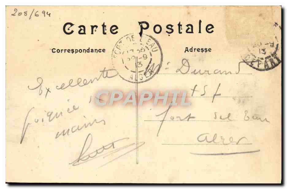 CPA Paris Jardin des Tuileries et Monument de Quand Meme — Rückseite