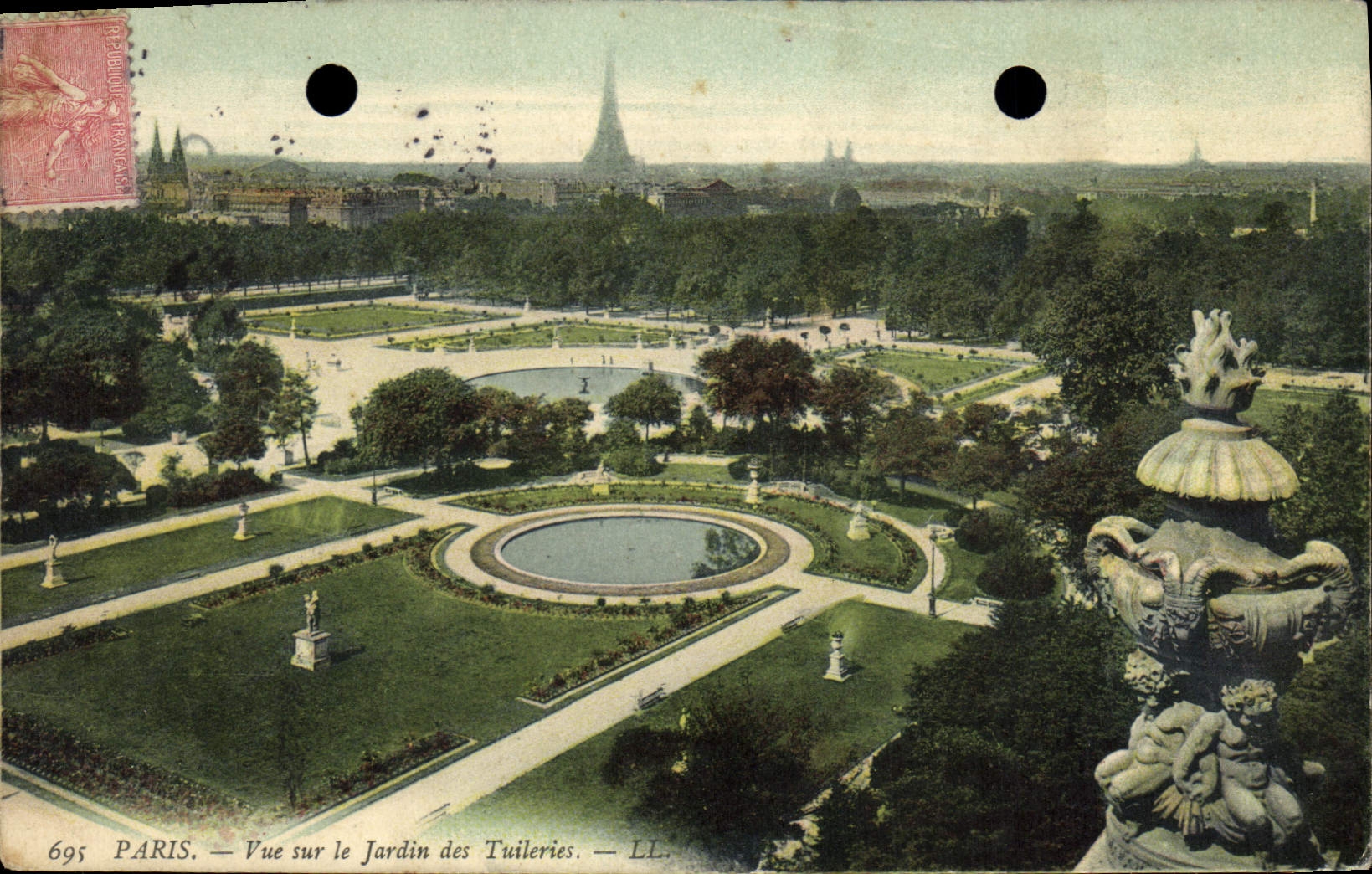 CPA Paris Vue sur le Jardin des Tuileries