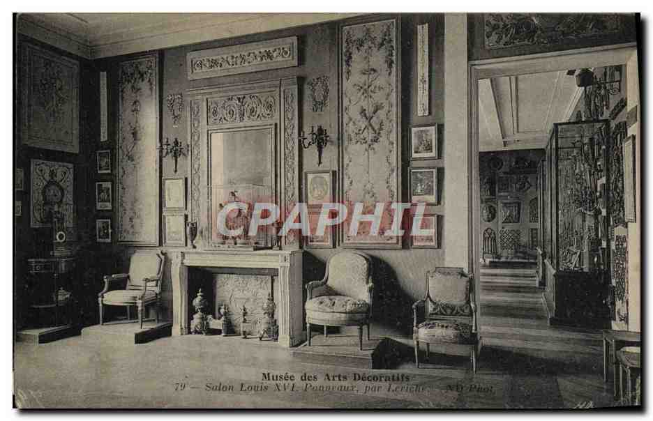 CPA Paris Salon Louis XVI Panneaux Musee des Arts Decoratits