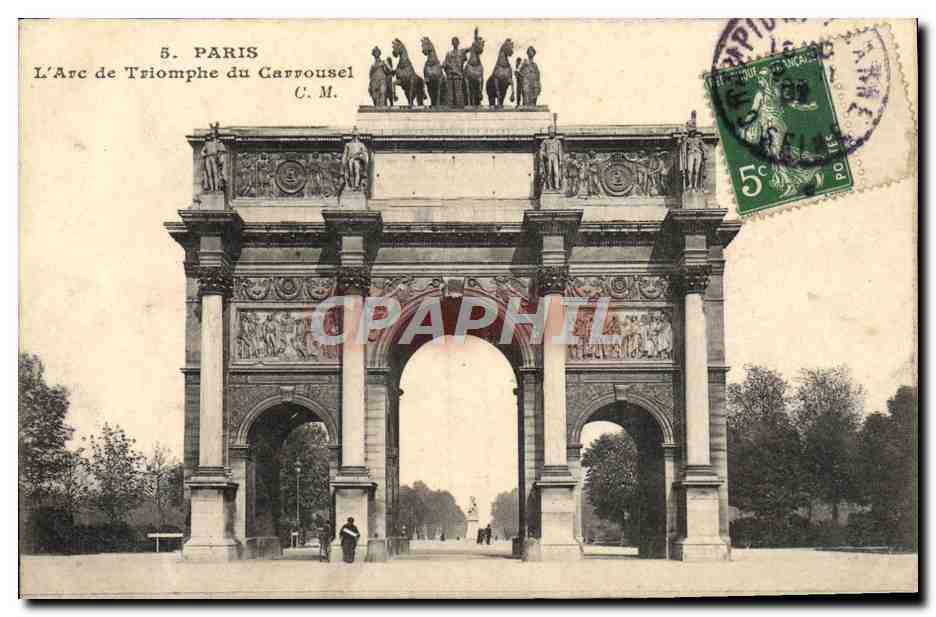 CPA Paris L'Arc de Triomphe du Carrousel