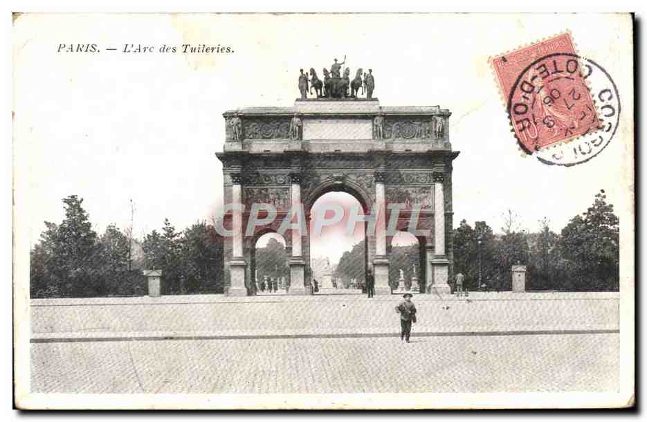 CPA Paris L'Arc des Tuileries