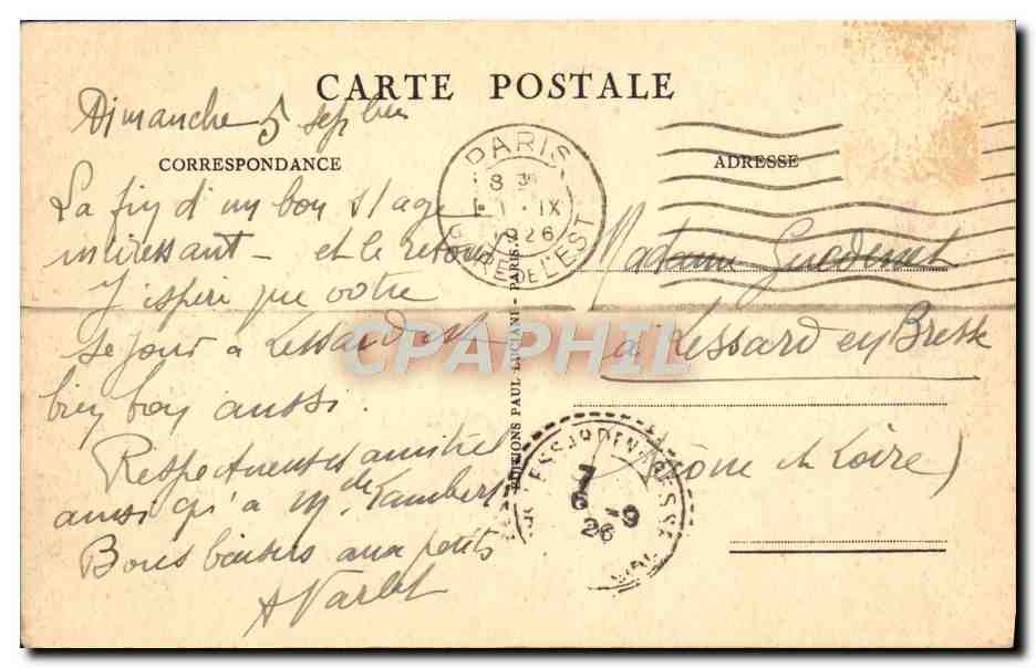 CPA Paris Louvre et le jardin des Tuileries — Rückseite
