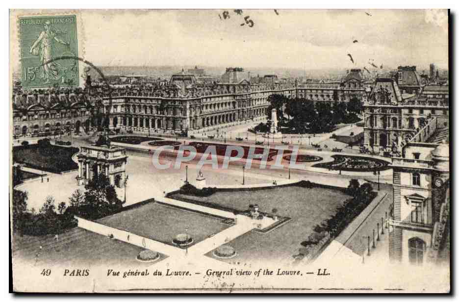 CPA Paris Vue Generale du Louvre 