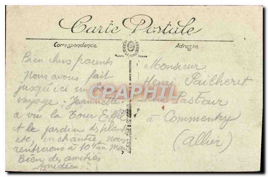 CPA Paris Vue Generale du Louvre  — Rückseite