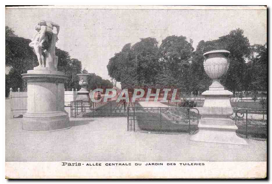 CPA Paris Allee Centrale du Jardin des Tuileries