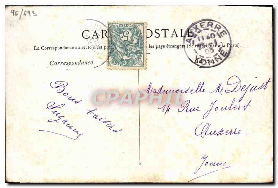 CPA Paris Allee Centrale du Jardin des Tuileries — Verso