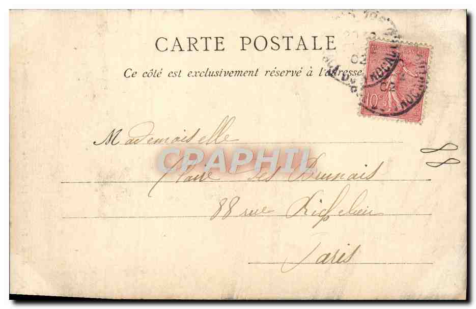 CPA Paris Fenetre de Charles IX au Louvre — Rückseite