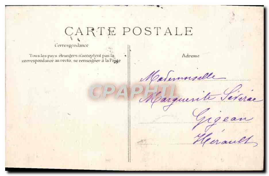 CPA Paris Grand Palais des Champs Elysees — Verso