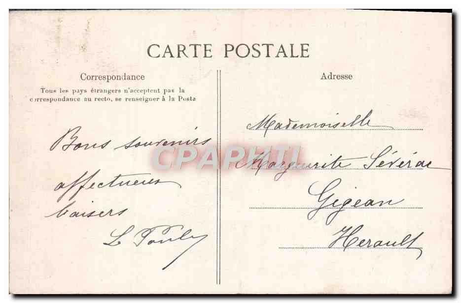 CPA Paris Gare de Lyon — Rückseite