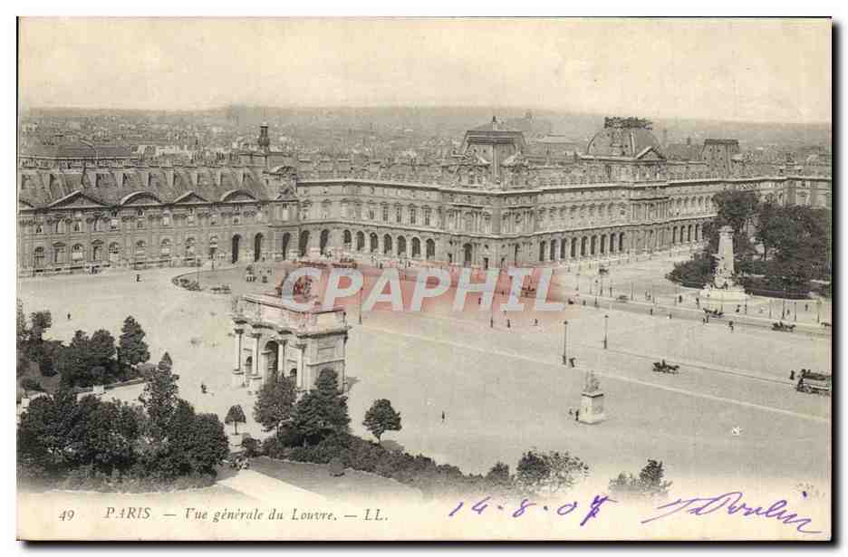 CPA Paris Vue Generale du Louvre