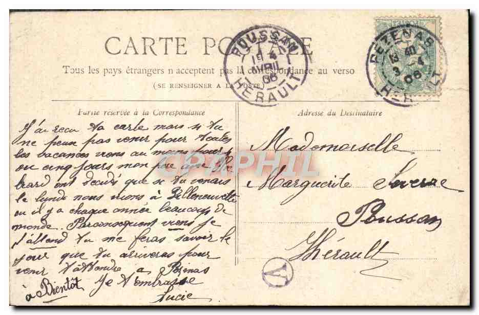 CPA Paris Collection Petit Journal Paris Monument de Gambetta — Rückseite