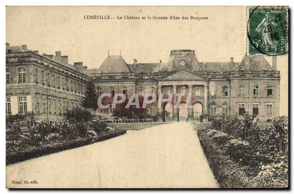 Lunéville - Le Château et la Grande Allée des Bosquets — Bazal, lib.-64dt.