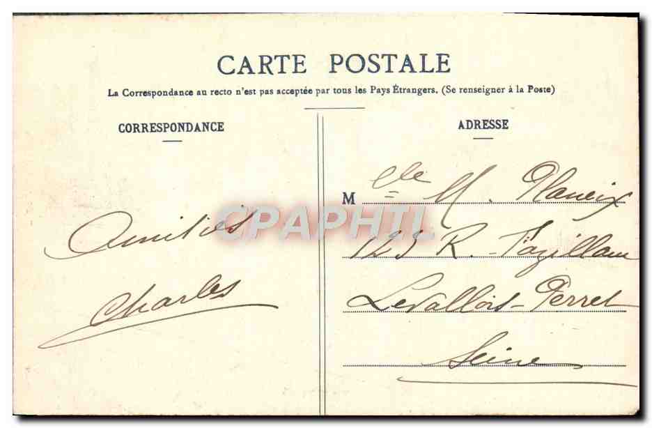 Lunéville - Église St-Jacques — Phot. A.B.&C. - Quantin, lith.édit. — Rückseite