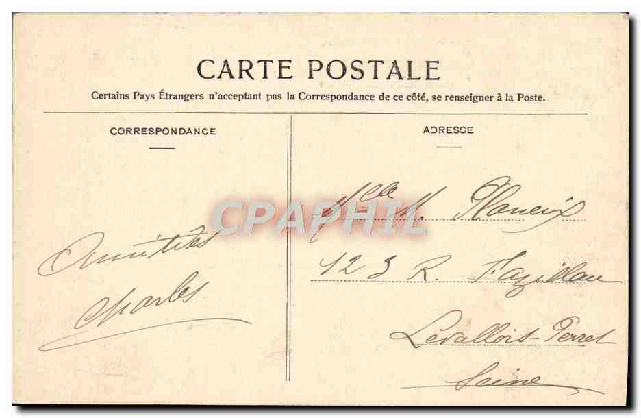 CPA Nancy La Pepiniere — Verso