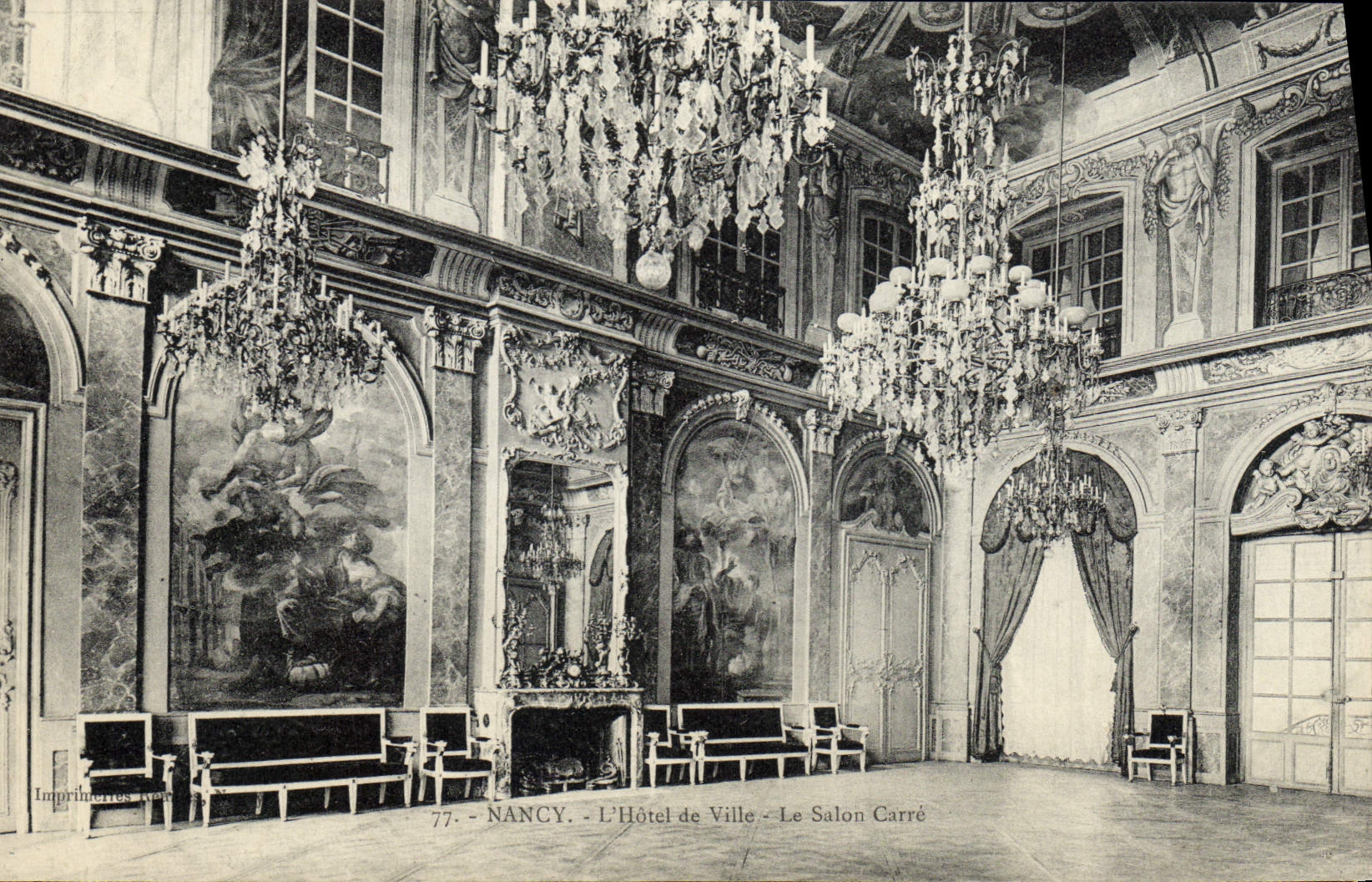 CPA Nancy L'Hotel de Ville Le Salon Carre