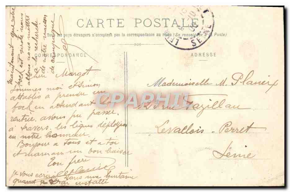 CPA Nancy La Gare Eglise Saint Leon Faubourg Stanislas — Rückseite