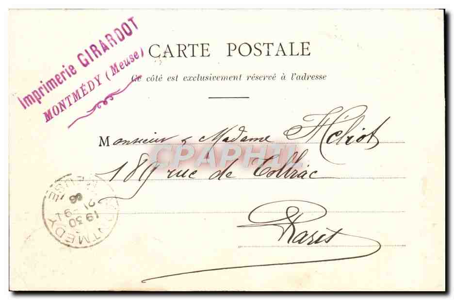 CPA Montmedy Bas et Montmedy Haut — Rückseite