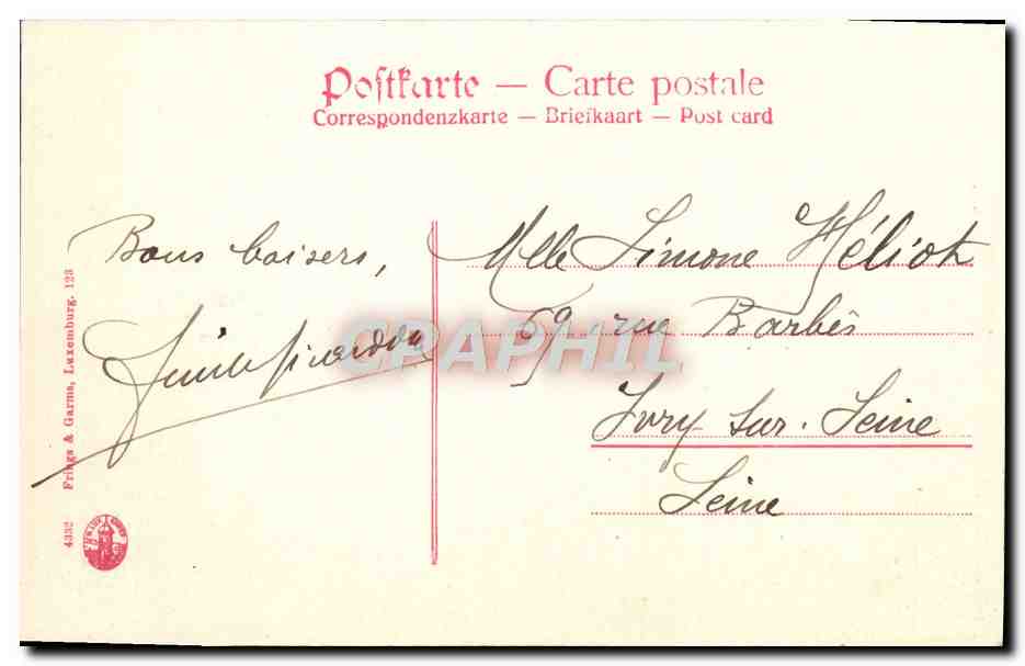 CPA Metz Prinz Friedrich Karl Tor Porte Serpenoise Enfant — Rückseite