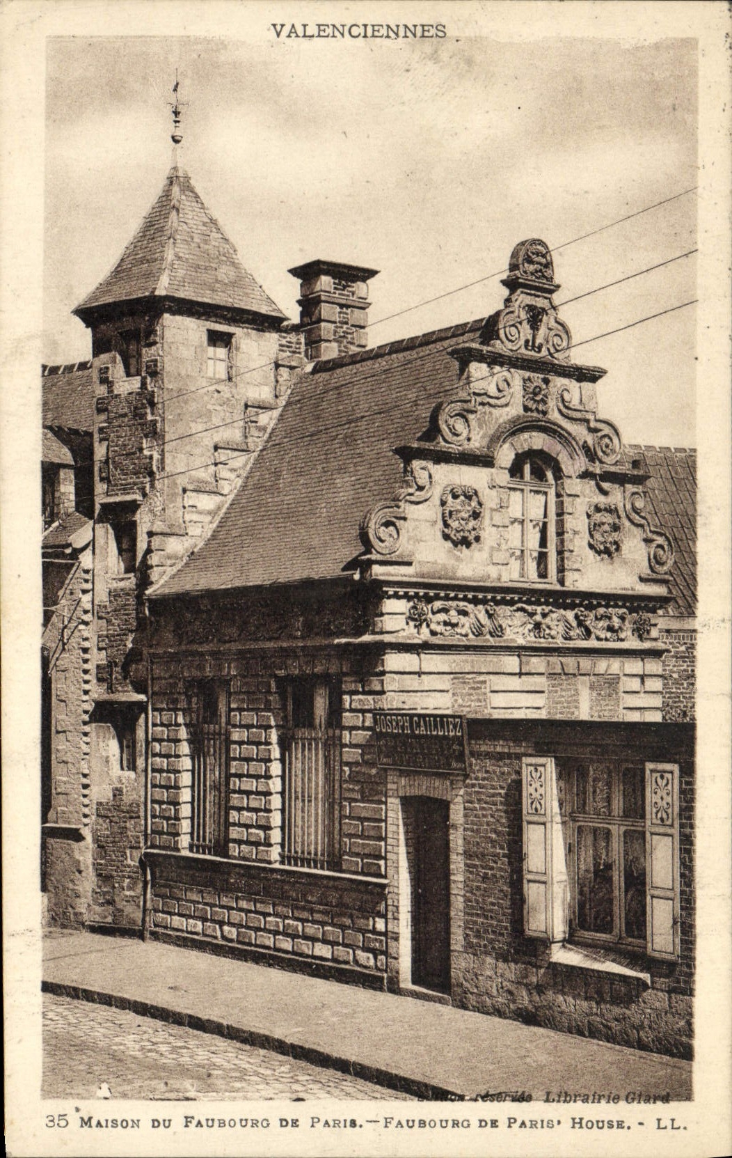 Valenciennes — Haus des Faubourgs de Paris — Buchhandlung Gaillard, Nr. 35