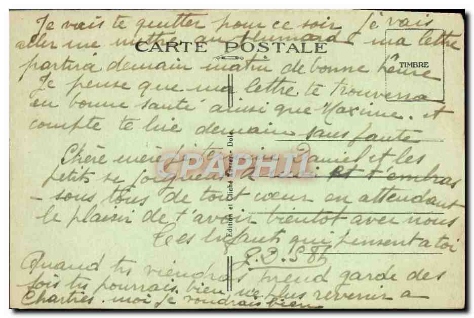 CPA Dole Le Grand Pont sur le Doubs — Rückseite