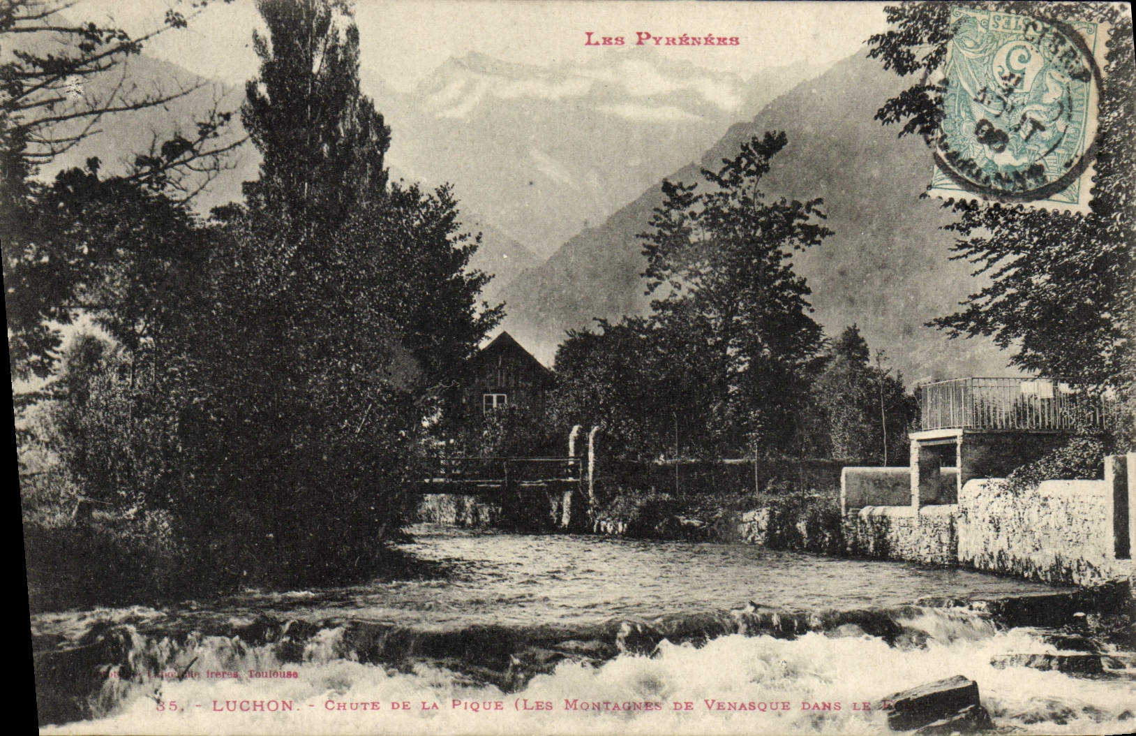 CPA Luchon Chute de la Pique Montagnes de Venasque 