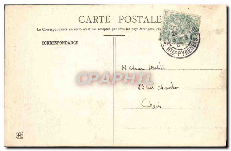 CPA Les Pyreness St Bertrand Bas Cote de la Cathedrale — Verso