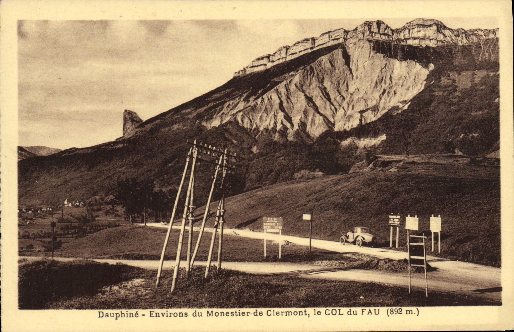 CPA Dauphine Environs du Monestier de Cemont Le Col du Fau