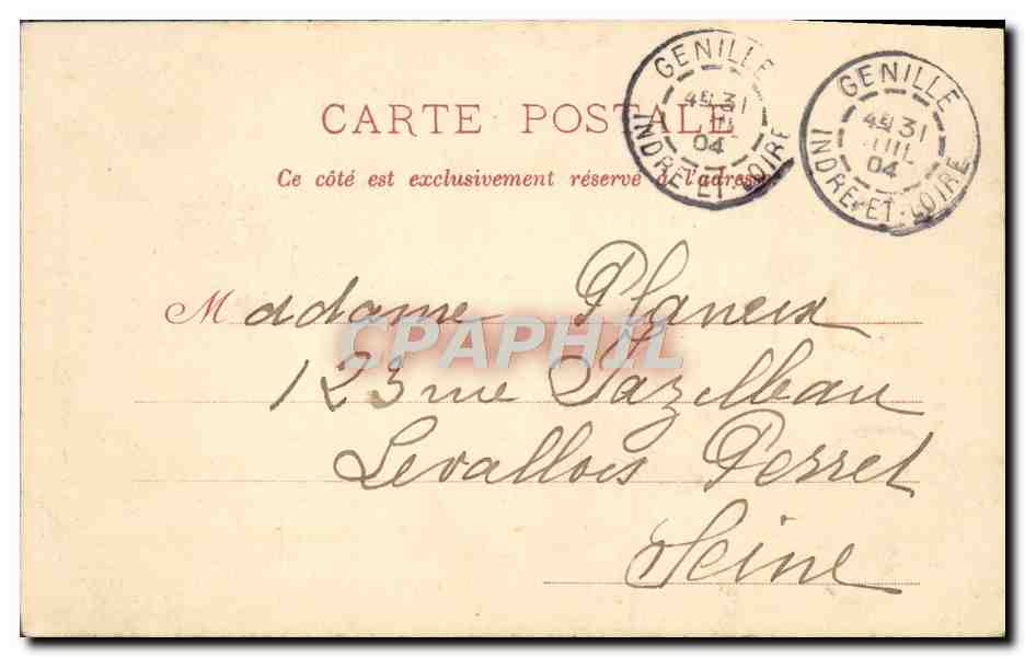 CPA Loches Porte des Cordeliers — Rückseite