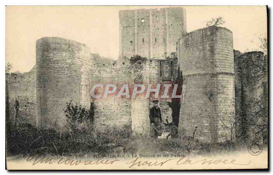 CPA Loches Le Donjon Et les Fosses