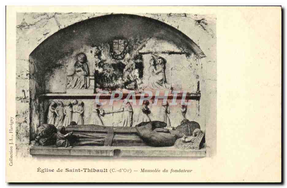 Église de Saint-Thibault (C.-d'Or) — Mausolée du fondateur — Collection J.L. Flavigny