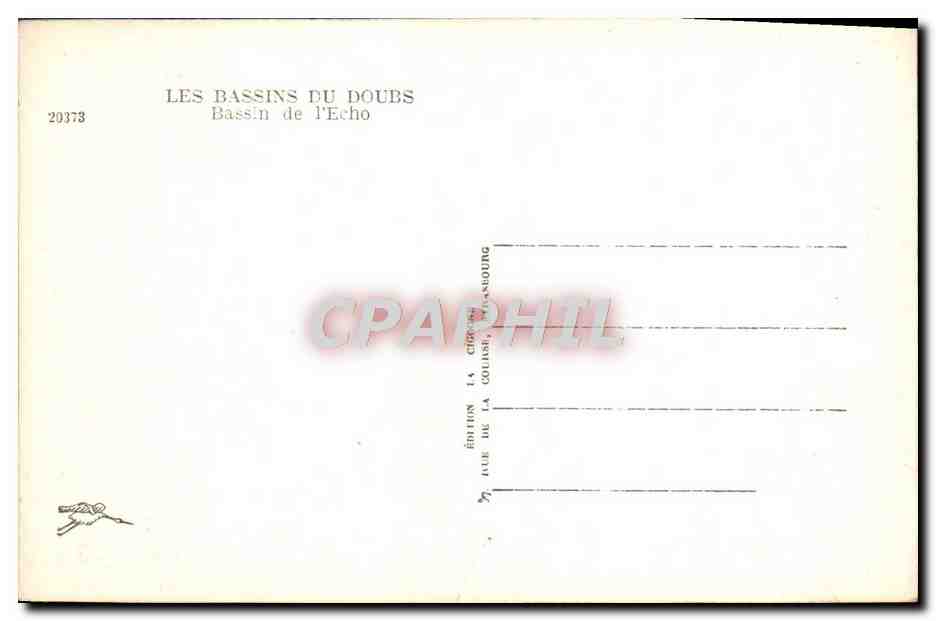 Bassin de l'Echo — Les Bassins du Doubs — Édition La Crophil, La Coubre — Verso