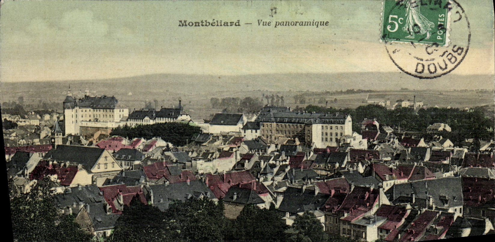 CPA Montbellard Vue Panoramique (carte toilee)