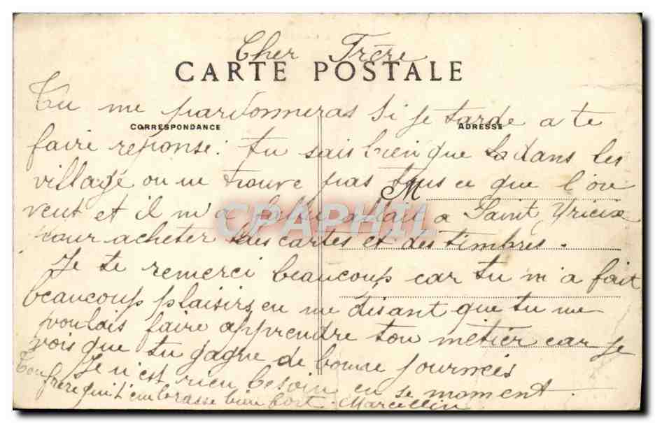 CPA Chateau de Sedieres pres Clergoux — Rückseite