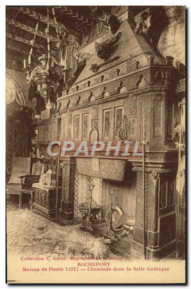 Pierre LOTI's House — Fireplace in the Gothic Room — Collection C. Gozzi