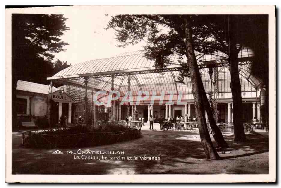 CPA Chatelaillon Le casino Le jardin et la veranda