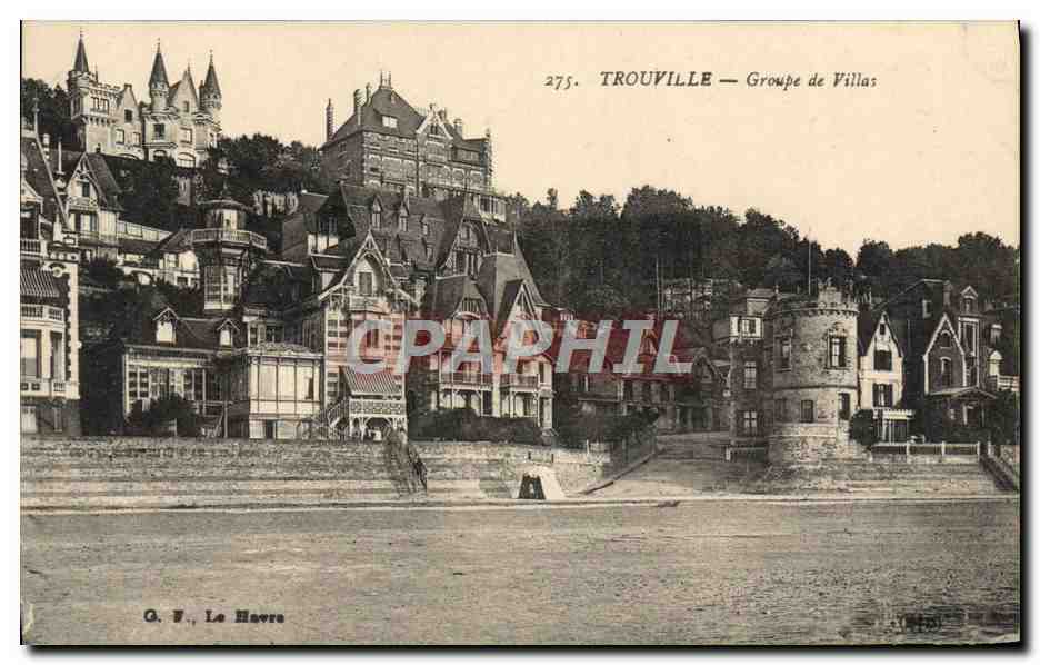 CPA Trouville Groupe de Villas