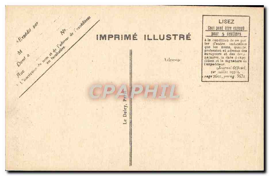 CPA Trouville Un Groupe de Villas — Verso