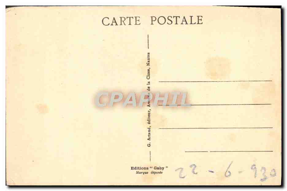 Deauville, "La Plage Fleurie" — Les Terrains et les Jardins — G. Artaud, éditeur, Nantes — Rückseite