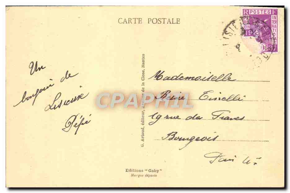 CPA Lisieux Place Hennuyer — Rückseite