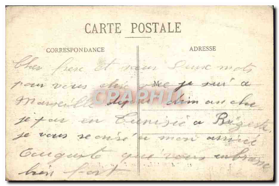 CPA Marseille Cours Belsunce Tramways  — Verso