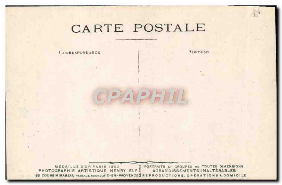 Femme en chapeau — portrait — Henry Ely, Aix-en-Provence — Verso