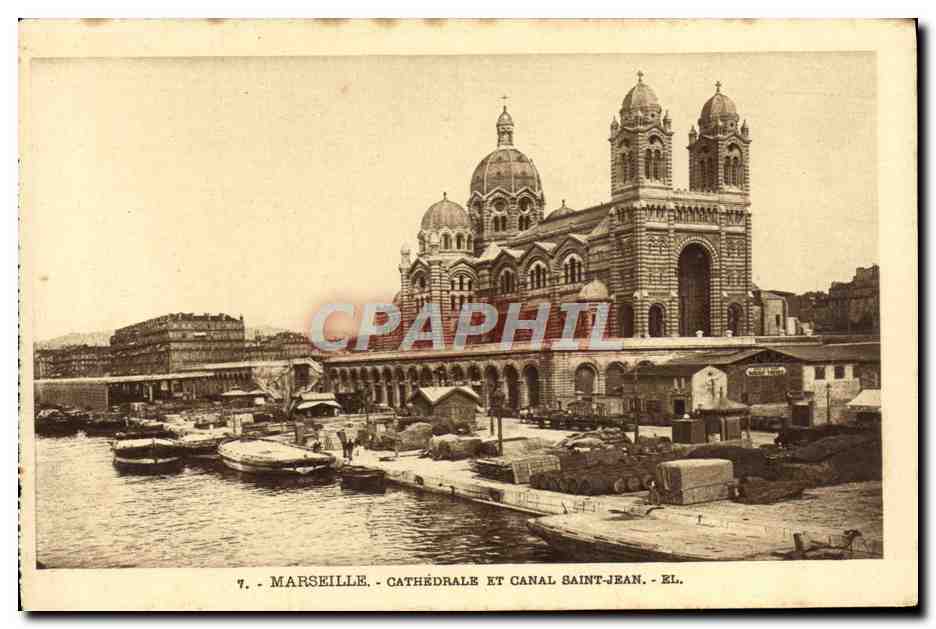 CPA Marseille Cathedrale Et Canal Saint Jean