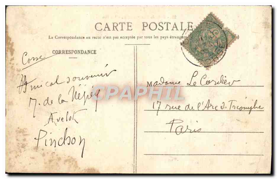 CPA Marseille Les Iles — Rückseite